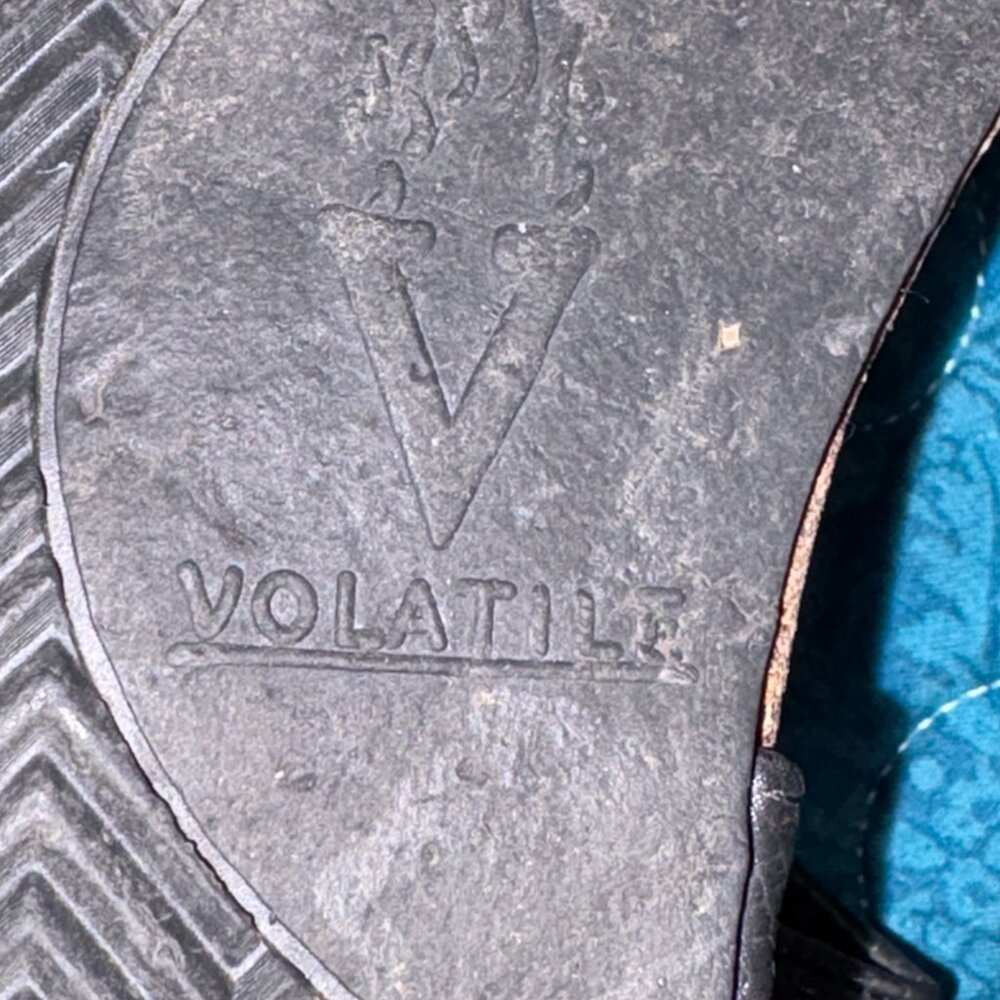 Volatile Wedge Black Silver Snake Python Buckle S… - image 7